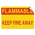 Flammable Keep Fire Away Style B Hazard Flammable Label Decal Sticker 10 Inches X 14 Inches