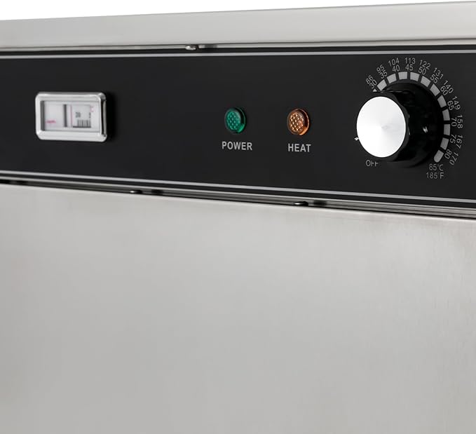 Electric Food Warmer Cabinet, 5 Layer Commercial Hot Box Holding Cabinets with Temperature Display Meter 360° Heating and Anti Slip Feet Powerful Function Countertop Heated Holding Cabinet for Canteen