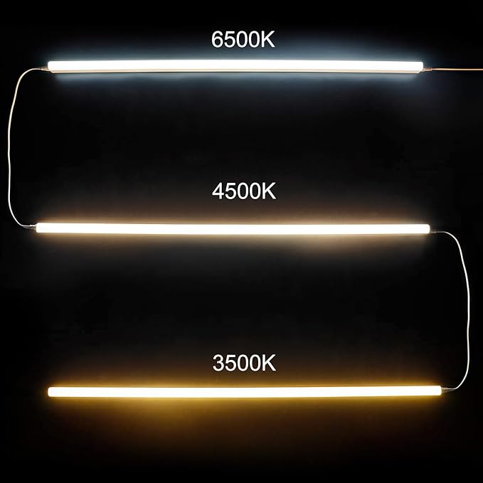 LightingWill LED T5 Integrated Fixture 3FT 14W 4000K Natural White, Linkable LED Shop Light, Under Cabinet & Ceiling Light, Corded Electric with Built-in On/Off Switch, 4-Pack for Garage, Kitchen