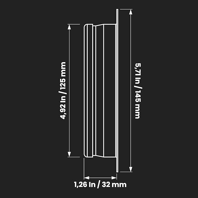 Repa Market 5'' Inch Metal Duct Connector Flange - Air Tight Vent Duct Collar - for Connecting Exhaust, Intake Flex and Straight Ducting - Heating, Cooling Universal HVAC Adapter - Home, Commercial