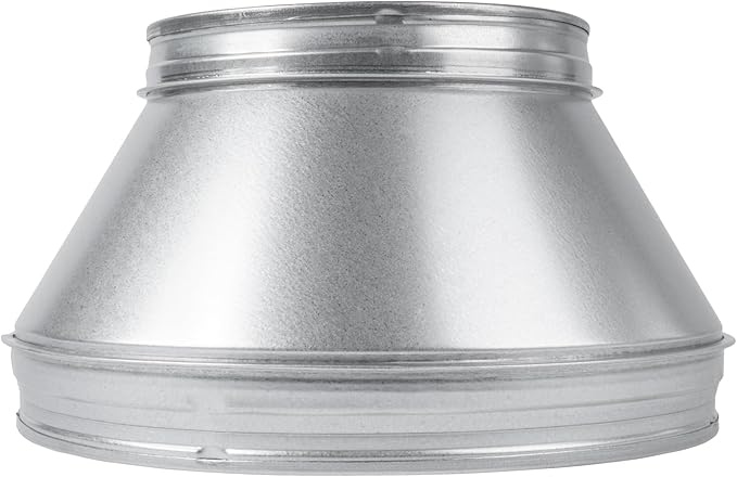 12.5" to 8" Inch Round Duct Reducer - Galvanized Steel Pipe Increaser - Coupling for Round Duct Ventilation Systems - Heating & Cooling, HVAC