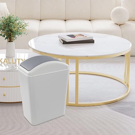 4.5 Gallon Plastic Trash Can with Swing Lid, Swing Top Garbage Can, 3 Packs