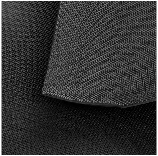 Anti-Fatigue Floor Mat, 3' x 5', 3/4" Thick, Black, Grease-Resistant Nitrile Rubber, Non-Slip