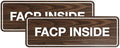 Signs ByLITA Standard FACP Inside Sign | Fire Safety Signage (Walnut) - Large 2 Pack