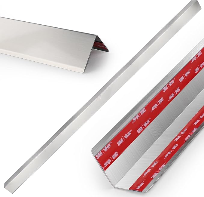 Stainless Steel Wall Corner Guards, 3 x 3 x 48 inches (10 Pcs Pack). Made of 304 Steel, These 90-Degree Angle Metal Corner Protectors are Designed for Wall Protection and Decoration