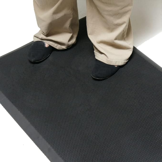 Rubber-Cal Soft Cloud Anti-Fatigue Matting - 3/4" Thick x 2ft x 3ft - Black Comfort Mats