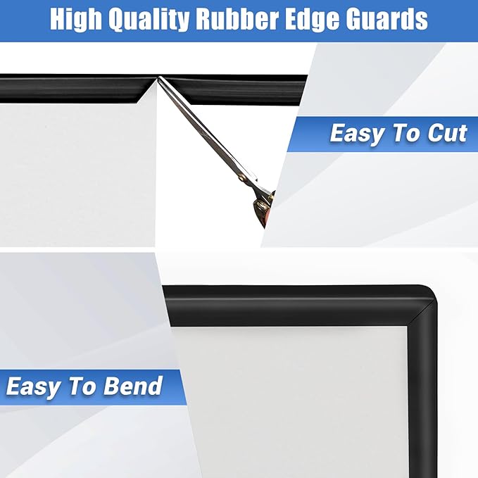 Rubber Edge Trim, 2 inches Self-Adhesive U Channel Edge Protector for Woods, Flexible U Shaped Peel and Stick Edge Banding, Furniture Edge Guard, Fit 2"(50mm), 10Ft, Black