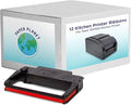 Red and Black Ink Printer Ribbons for Toast Kitchen Printer by Paper Planet | 12 Ribbons | TKP300 SNBC BTP-M300