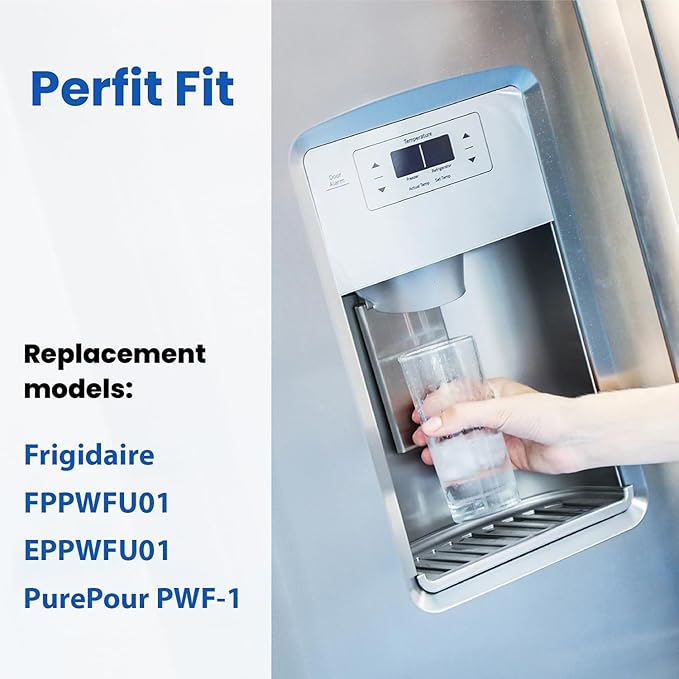 FPPWFU01 EPPWFU01 Water Filter Replacement, Compatible with EPPWFU01 PureAdvantage PWF-1, Frigidaire FPPWFU01 PurePour PWF-1 (2 Count)