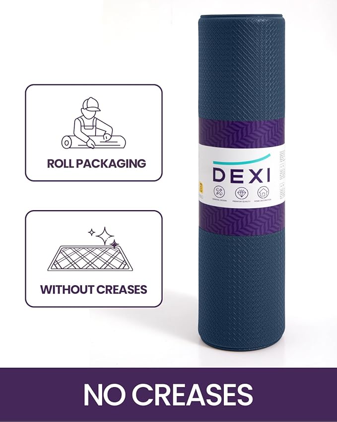 DEXI Kitchen Floor Mats Cushioned Anti Fatigue, 23x86, Large Long Standing Runner Rug Waterproof, Comfort Memory Foam Padded for Front Sink Laundry, Navy