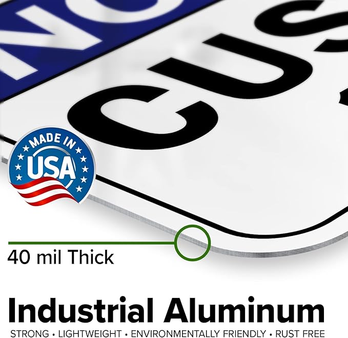 Custom Notice Sign, Ansi Sign, Osha Compliant, 12x16 Inches, Post Holes, Rust Free .040 Aluminum, Fade Resistant, Indoor/Outdoor Use, Made in USA by My Sign Center