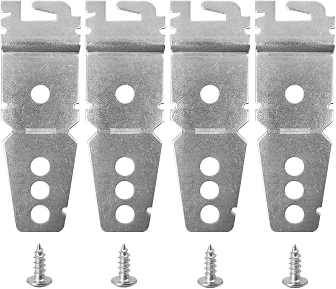 Dishwasher Bracket 4 Pack Undercounter Dishwasher Mounting Bracket with Mounting Screws for Whirlpool Kenmore Kitchenaid Maytag Amana Dishwasher