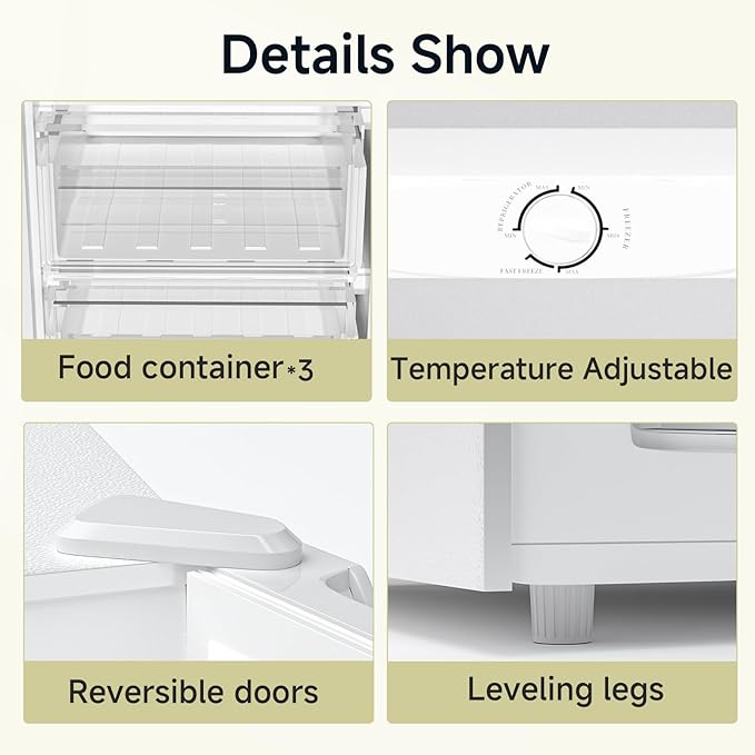 BANGSON Upright Freezer,7.0 Cu.ft Stand Up Freezer,Convertible Upright Freezer/Refrigerator,Single Door for Kitchen,Office,Apartment,White
