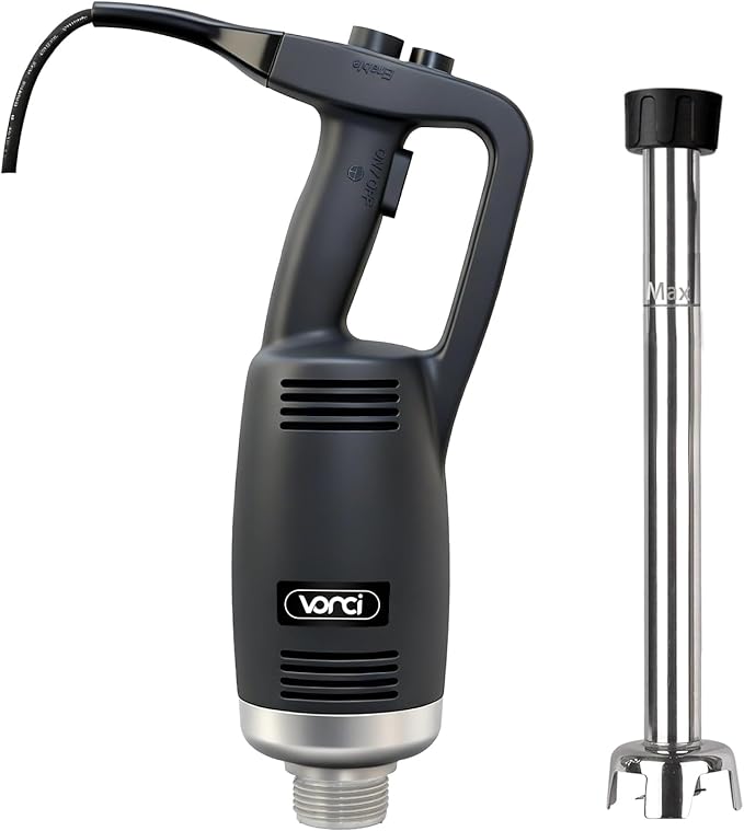 VONCI 750W Commercial Immersion Blender, Electric Hand Blender with 16" Detachable Shaft, Variable Speed 8000-19000RPM,Industrial Immersion Blender for Restaurant Kitchen.Extra Heavy Duty Hand Mixer.