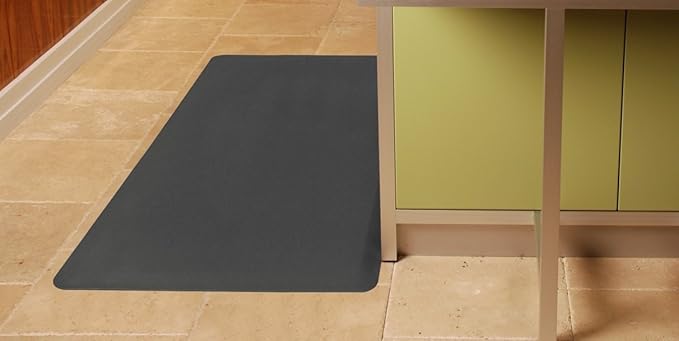 WellnessMats Original Collection Anti-Fatigue Floor Mat, Polyurethane – Ergonomic Support Pad for Home, Kitchen, Garage, Office Standing Desk – Water Resistant - Made in USA