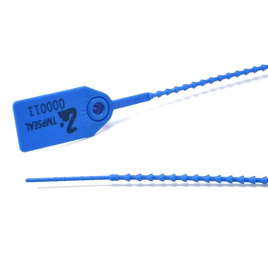 Blue Plastic Tamper Seals, Zip Ties Numbered for Fire Extinguishers Pull Tite Security Tags Disposable Self-Locking Safety Ties 250mm Length (1000)