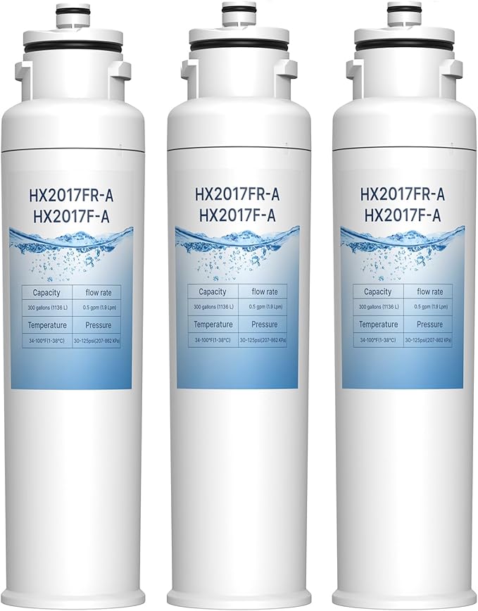 HX2017FR-A Water Filter Compatible with Hisense HX2017FR-A HX2017F-A (3 Pack)