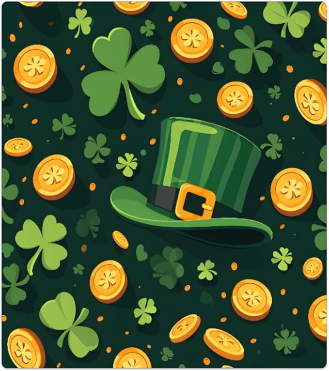St. Patrick's Day Hat Gold Coin Dishwasher Magnet Cover, Reusable Refrigerator Panel Stickers Microwave Front Door Covers Magnets for Kitchen Home Appliances Holiday Party Decorations 23 X 26 in