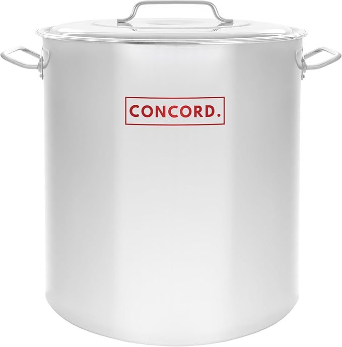 Concord Cookware Stainless Steel Stock Pot Kettle, 60-Quart