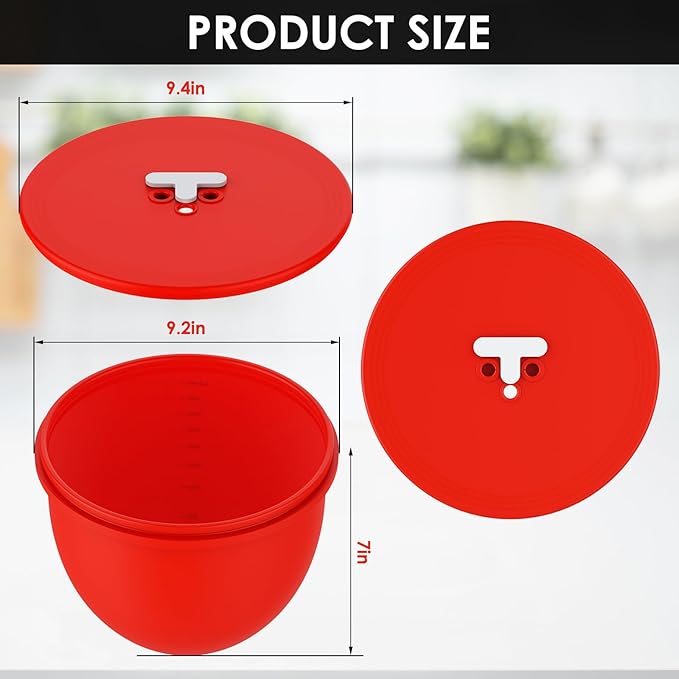 Omoiyari Premium PINK Silicone Bowl Liner with Lid for KitchenAid 5-Qt Tilt-Head (Only), 2mm Extra-Thick Silicone, Odour-Free & Heat-Resistant, Air Valve for Dough Proofing, Dishwasher Safe, BPA Free