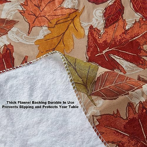 Newbridge Thanksgiving Falling Leaves 52x70 Inch Rectangle Vinyl Tablecloth