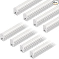 8 Pack T5 LED Shop Light 2FT, 10W, 5000K, 1100LM Super Bright, Linkable Under Cabinet Lighting, Easy Installation Ceiling Fixture for Workshop, Basement, Garage, DIY Projects