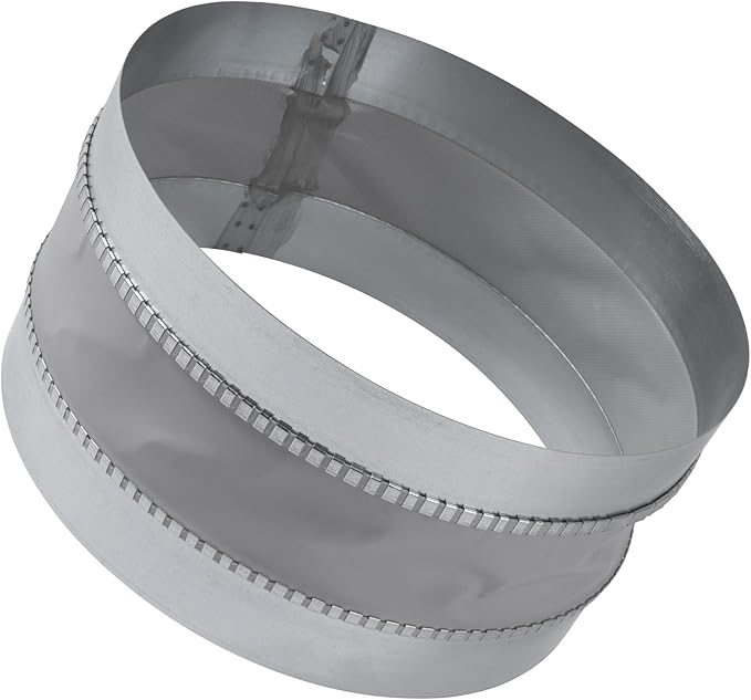 Vent Systems 12" Inch Flexible Vibration-Reducing Duct Connector – Round Galvanized Steel Vent Hose Adapter, Male-End Spiral Duct, Pipe Extender, HVAC Ventilation Fittings - Inline Duct Work Coupler