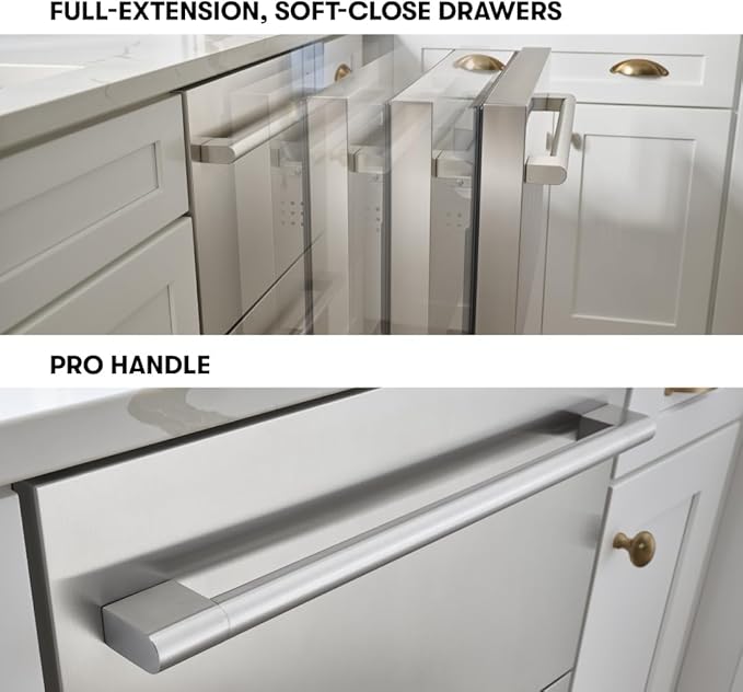 Zephyr Presrv 24 Inch Outdoor Dual Zone Refrigerator Drawers Wine & Beverage Fridge, Stainless Steel Wine Cooler Home Bar Under Counter Freestanding Built In, Energy Star Certified, 5.1 Cu. Ft