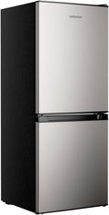 Upstreman 4.0 Cu.Ft Small Refrigerator with Bottom Freezer, Large Capacity Small Fridge with Freezer, Mini Refrigerator for Bedroom, Apartment, Kitchen, BM40 (Silver)