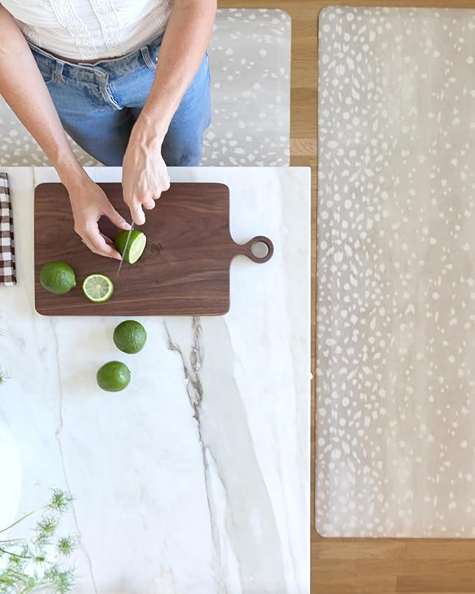 House of Noa Nama Standing Mat – Anti-Fatigue Cushioned Kitchen Mats for Floor | Ergonomic Bounce-Back Foam Kitchen Mats | Anti-Fatigue Mats for Kitchen & Standing | Fawn Shea | 22"x36"