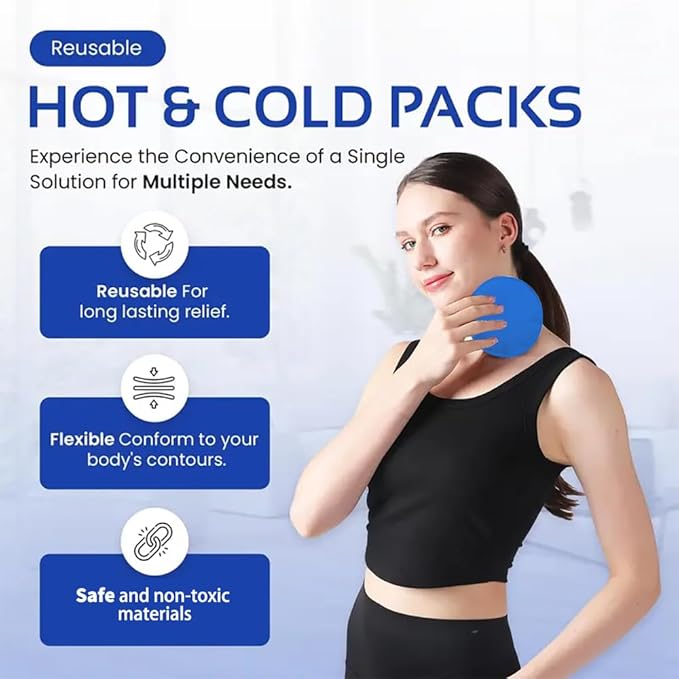 Reusable Hot and Cold Gel Ice Packs for Injuries - Gel Cold Packs for Injuries - Ice Packs Keep Food Fresh - Multiple Shapes and Sizes 6 Variety Pack