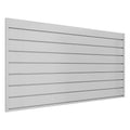 Slatwall Panel 4 FT x 2 FT, Interlocking Slat Wall Paneling, Wall Mounted PVC Wallpanel, Suitable for Garage Storage and Organizer, Slatwall Board, Shelves - Grey