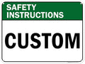 Custom Safety Instructions Sign, Ansi Sign, Osha Compliant, 18x24 Inches, 55 mil thick HDPE (high density polyethylene), Made in USA by My Sign Center
