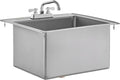 Kratos Commercial Restaurant Sink, 28"x20"x12" 16-Gauge Stainless Steel One-Compartment Drop-In Sink with 12" Swing Spout Faucet (29N-219)