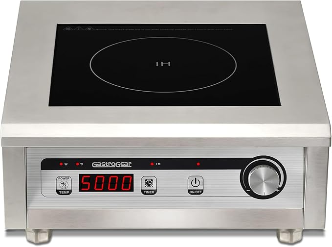 Commercial Induction Cooktop 5000W/220V Professional Commercial Range Countertop Burners Hot Plate Electric Stove for Kitchen Restaurant Hotel School