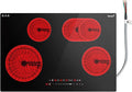Ranein Electric Cooktop with 4 Burners, 30 inch 7900W 240V Ceramic Panel Electric Cooktop, Multiple Safety Protections Stove, Touch Screen