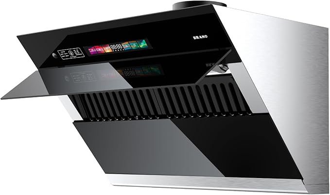 BRANO Under Cabinet Range Hood 30 inch, 900CFM Vent Hood with Voice/Gesture/Touch Control Control, Unique Side-Draft Design for Modern Kitchen, Ducted/Ductless Convertible