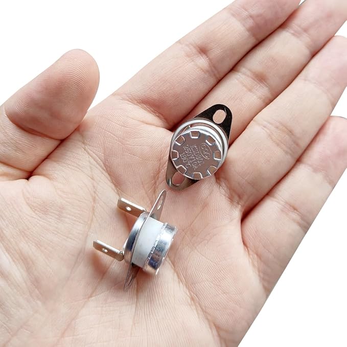 uxcell KSD301 Thermostat 180°C/356°F 10A Normally Closed N.C Adjust Snap Disc Temperature Switch for Microwaves,Oven,Coffee Maker 5pcs,Ceramic Material