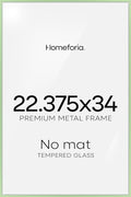 Homeforia 22.375x34 Sage Green Puzzle Frame, High End Metal 22.375 x 34 Picture Frames without Mat, 34x22.375 Poster Frame for Wall, 22.375 by 34 Puzzle Photo Frame, Tempered Glass, Wall Kit, Set of 1
