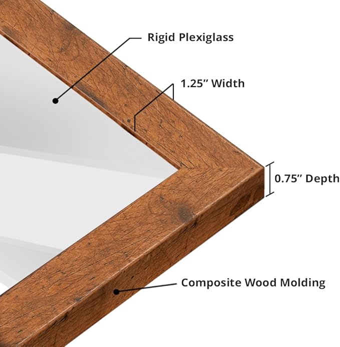 wallsthatspeak 13x17 Light Walnut Rustic Pine Picture Frame for Puzzles Posters Photos or Artwork