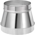 PATIKIL 12 Inch to 10 Inch Round Duct Reducer Increaser Connector, Galvanized Steel Air Duct Adapter Pipe Fitting for Bathroom Kitchen Inline Ventilation Systems, Silver Tone