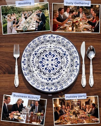 Hioasis 175 Pcs Blue Plates for Party