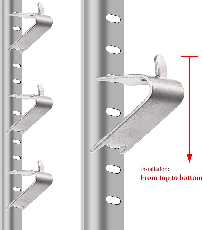 Hotop 8 Pieces 920158 Refrigerator Shelf Clips Freezer Cooler Shelf Support Commercial Replacement Rack Clips Buckles for Fridge Parts