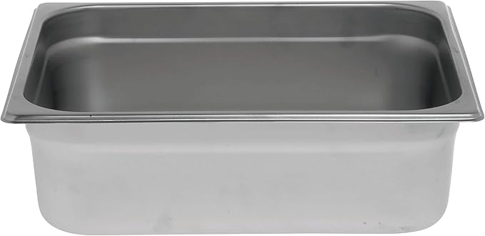 Kratos Commercial Electric Countertop Food Warmer/Cooker with Two Half Size Hotel Pans and Slotted Lids, 120V, 1500 Watts, Stainless Steel Portable Food Warmer with Pans