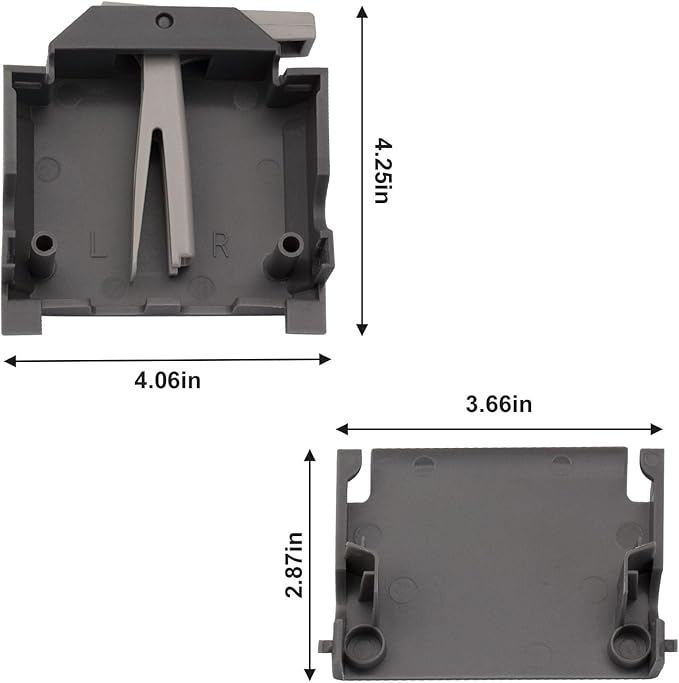 Upgraded W10320664 Dishwasher Dishrack Adjuster Housing Left Hand, For whirlpool kenmore Dishwasher Top Rack Parts WDT730PAHZ0 WDT750SAHZ0 (Left)