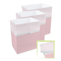 13 Gallon Disposable Pop-Up Trash Cans (3-Pack, Multi-Liner) with Fitted Bags – Foldable Garbage & Recycling Bins for Parties, Events & Kitchen (Pink, 17" H x 13.5" W x 10" D)
