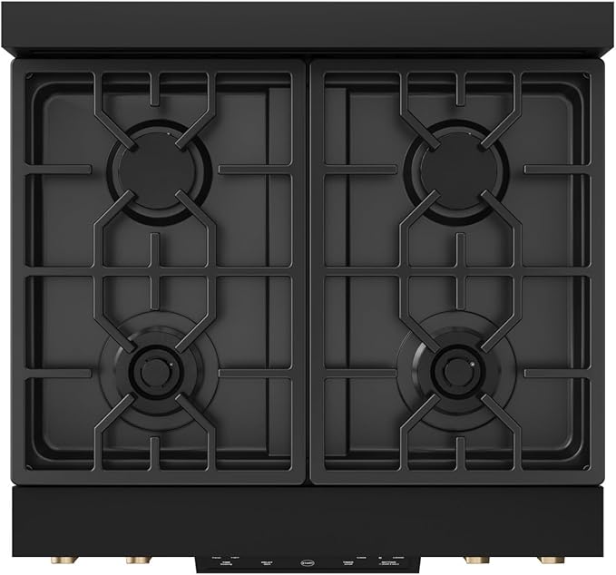 Gordon Ramsay by THOR Kitchen 30 Inch Professional Gas Range with Tilt Panel Touch Control in Black/Bronze