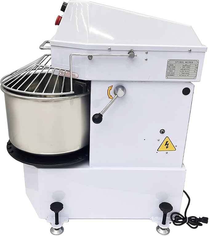 TECHTONGDA 20L Commercial Dough Mixer 110V Dual Rotating Dough Kneading Machine, Electric Food Mixer Machine with Detachable Stainless Steel Bowl and Safety Shield, for Restaurant Pizzeria