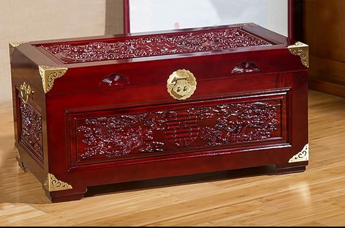 4Pcs Vintage Pure Brass Hollow Cloud Pattern Corner Protectors Antique Hardware Desk Edge Wooden Jewelry Gift Box Cabinet Three Sides Full Encase Corner Guard (Gold)