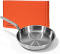 10 Inch Stainless Steel Frying Pan - 5 Ply Stainless Clad Skillet with Aluminum Core, Durable and Even Heating, Professional Cookware for Induction, All Stoves, Oven and Dishwasher Safe